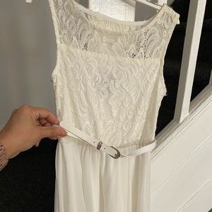 Big girl lace dress with lining